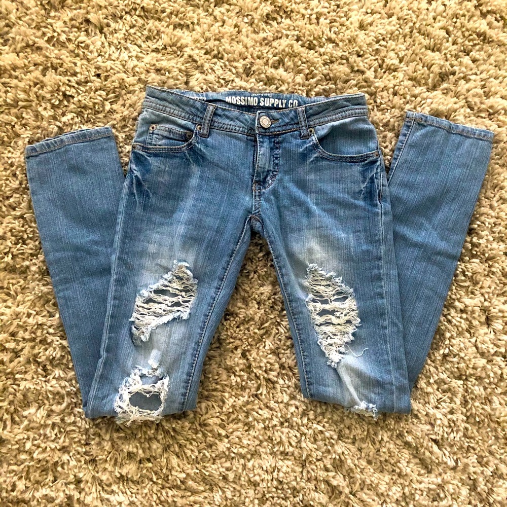 Mossimo Supply Co. Straight legged ripped jeans